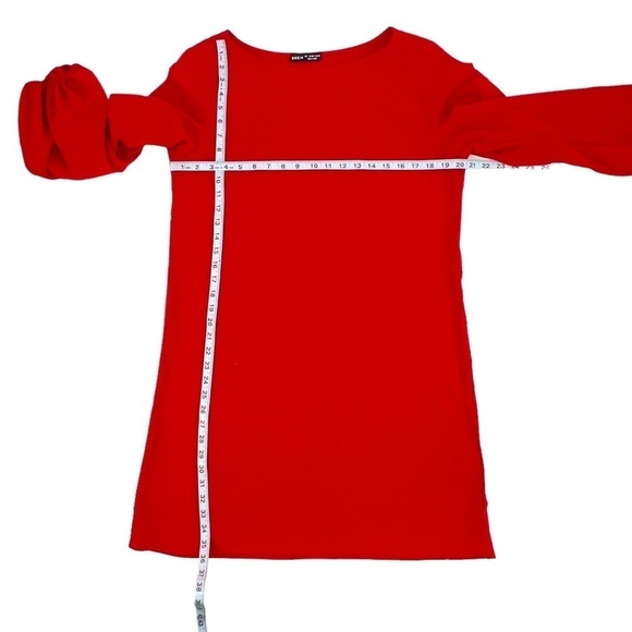 SHEIN Red Balloon Sleeve Mini Dress Size Large Women's - Picture 7 of 7